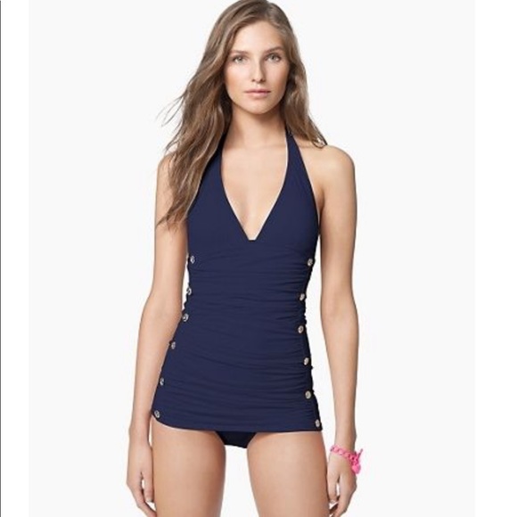 Juicy Couture Other - Juicy Couture Retro Pin-Up Nautical Swimsuit Navy